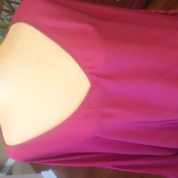 IMAN Vibrant Pink Tunic with Blue Accents - Picture 2 of 8